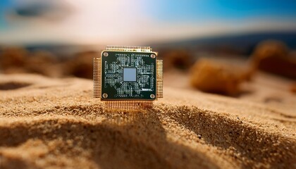 a tiny artificial intelligence chip processing neural networks on a grain of sand