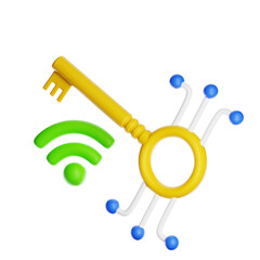 Digital security key unlocking wi-fi network connection