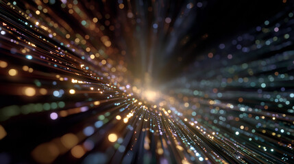 Cosmic Burst: A breathtaking abstract display of light streaks radiating outward from a central point, creating a mesmerizing visual journey through space.