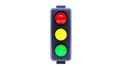 Traffic Light Showing Red, Yellow, and Green Signals