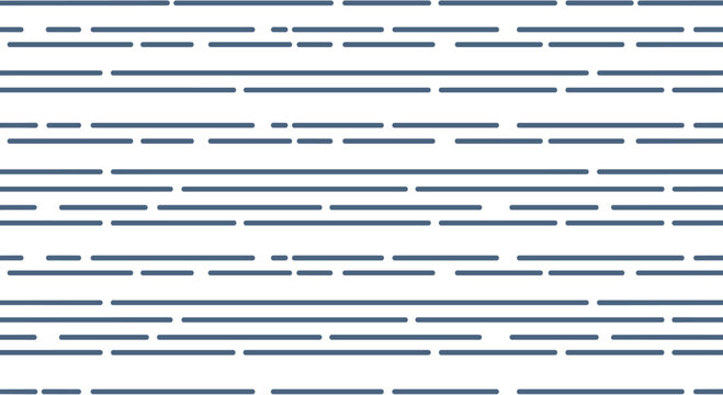 Simple horizontal dashed line pattern in dark blue on a white background for a clean and minimal geometric texture.