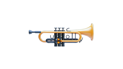 Trumpet on White Background