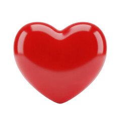 Fototapeta premium Shiny red heart isolated on transparent background