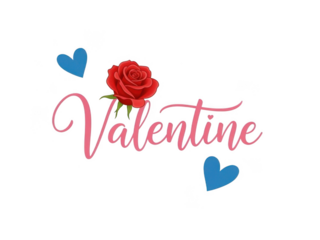 Celebrate valentine's day with love isolated on transparent background