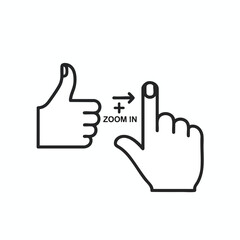 Obraz premium Black outline illustration depicting two hands with a 
