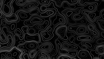 Topographic background and texture, abstract monochrome image. 3D waves. Cartography Background. Map mockup infographics. Wavy backdrop.  © Creative