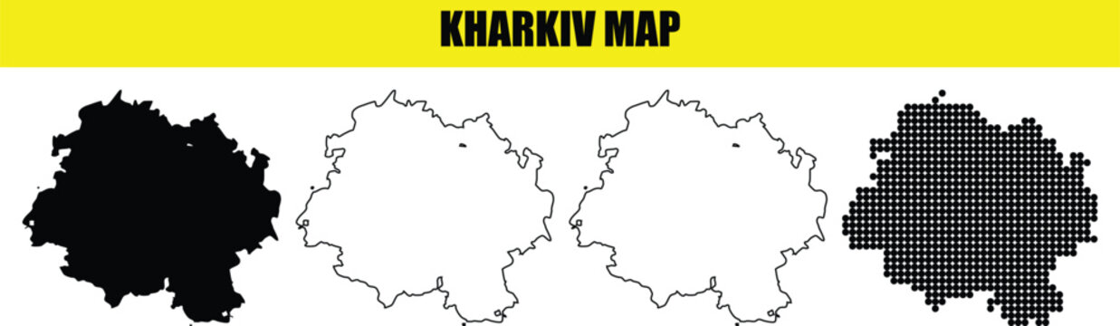 kharkiv map vector illustration isolated on transparent background for design
