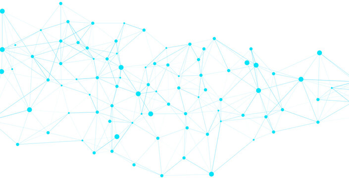 Abstract Blue Network Connections  Technology Background