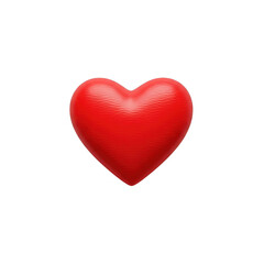 Fototapeta premium A single red heart isolated on transparent background