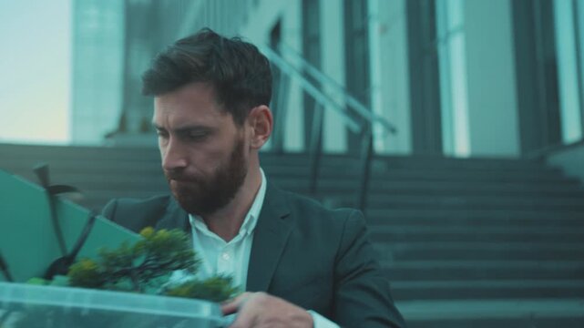An office worker experiences grief and anxiety while contemplating upcoming layoffs and personal loss