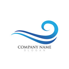 Water wave logo vector