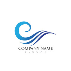 Water wave logo vector