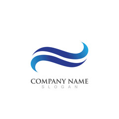 Naklejka premium Water wave logo vector