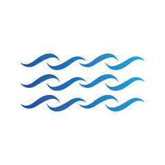 Water wave logo vector