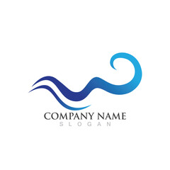 Water wave logo vector