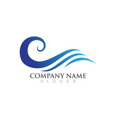 Fototapeta premium Water wave logo vector