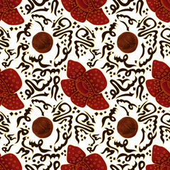 Bengkulu Rafflesia Besurek Batik Traditional Indonesian Islamic Art Pattern