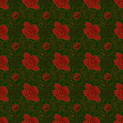 Bengkulu Rafflesia Besurek Batik Traditional Indonesian Islamic Art Pattern