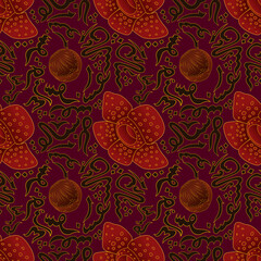 Bengkulu Rafflesia Besurek Batik Traditional Indonesian Islamic Art Pattern
