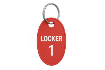 Red locker key fob number one