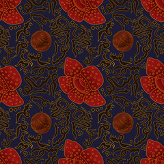 Bengkulu Rafflesia Besurek Batik Traditional Indonesian Islamic Art Pattern