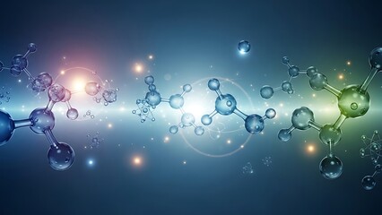 Abstract molecular structure in gradient light