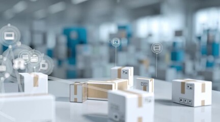 Efficient logistics and supply chain management in a modern warehouse - Powered by Adobe