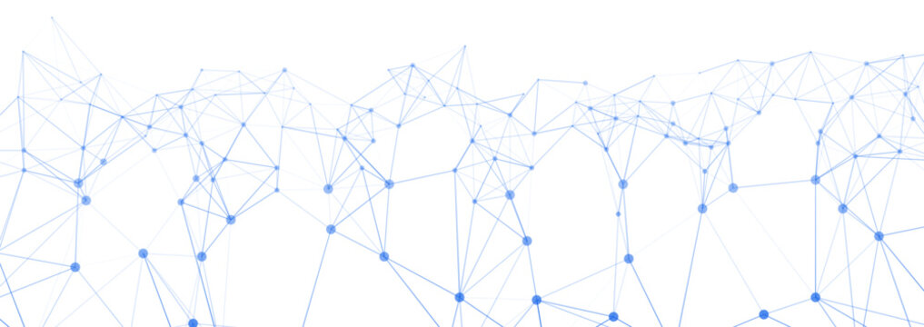 Abstract Blue Digital Network Connection  Technology Background