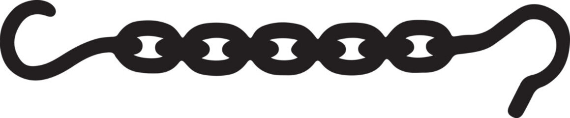 Black chain link metal industrial