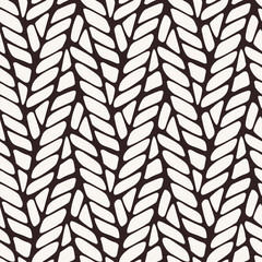 Black and white seamless pattern with arabesques  in a retro style. Vector illustration