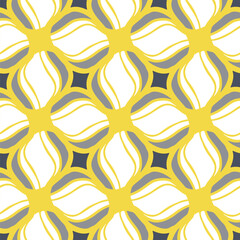 Seamless pattern with arabesques in retro style. Vector illustration.