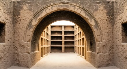 Obraz premium Underground city tunnel in Derinkuyu, Turkey