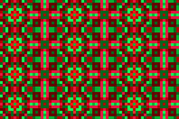 Colorful Latin American background with green and red elements