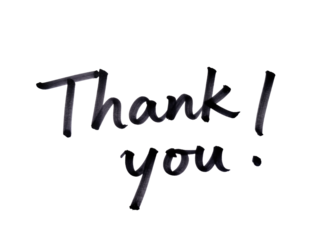 Handwritten Thank You Text in Neon Style