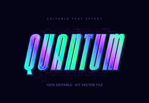 Purple And Green Futuristic Plasma Text Effect Glitch 3D Font