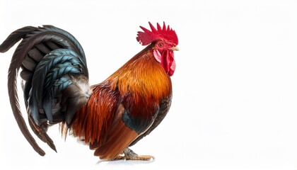 Fototapeta premium Rooster Isolated On White Background
