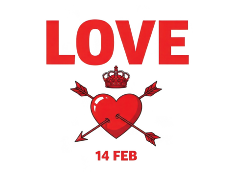 Love celebration on valentine's day isolated on transparent background - Powered by Adobe