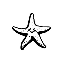 Fototapeta premium starfish on a white background