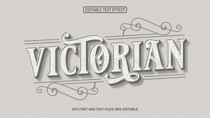 Victorian text effect editable