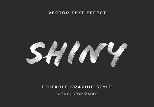Silver Brushed Metal 3D Text Effect Glitter Texture Font