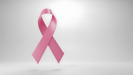 Pink ribbon symbolizing breast cancer awareness