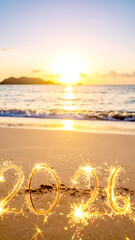 Auf ins Jahr 2026 am Strand 