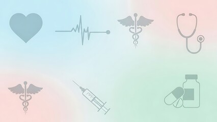 Medical symbols representing healthcare