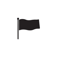 Single upright flag icon symbolizing marker, location, goal, or achievement indicator © AchFach