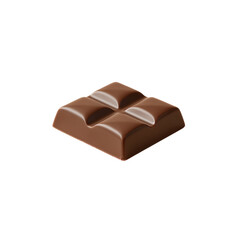 Fototapeta premium Square piece of milk chocolate with four segments