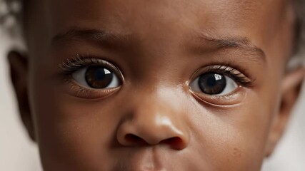 In a cozy room filled with warm sunlight, a child's expressive eyes shift from curiosity to pure joy. The captivating smiles reveal a world of innocence and delight, creating a magical moment.