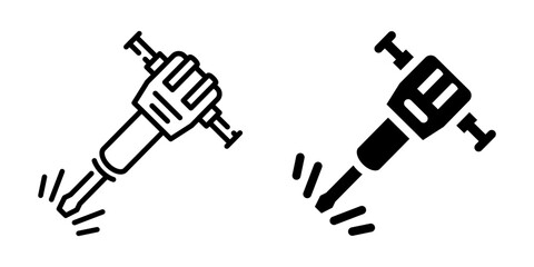 Obraz premium Caulking gun icon. Line and silhouette style.