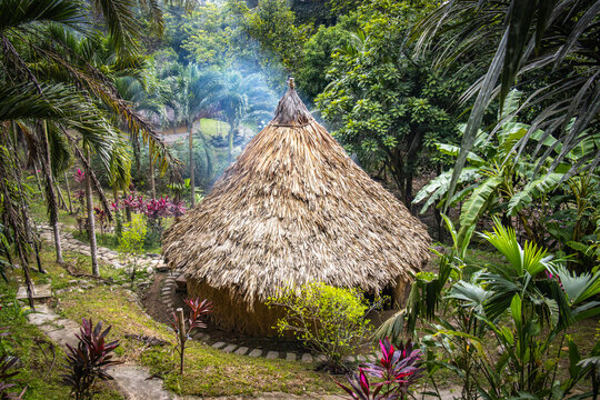 kogui village, tayronaka, tayrona national park, tayrona, don diego river, magdalena, kogui, sierra nevada, colombia, south america, latin america