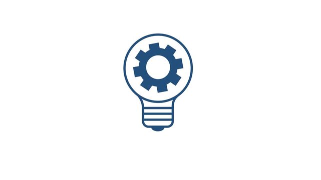 Loop Motion Creative Idea and Innovation Light Bulb Icon