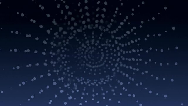 A Hypnotic Spiral of Floating Dots Set Against a Dark Background, Creating an Illusory Depth and Movement in a Visual Dance of Light and Shape